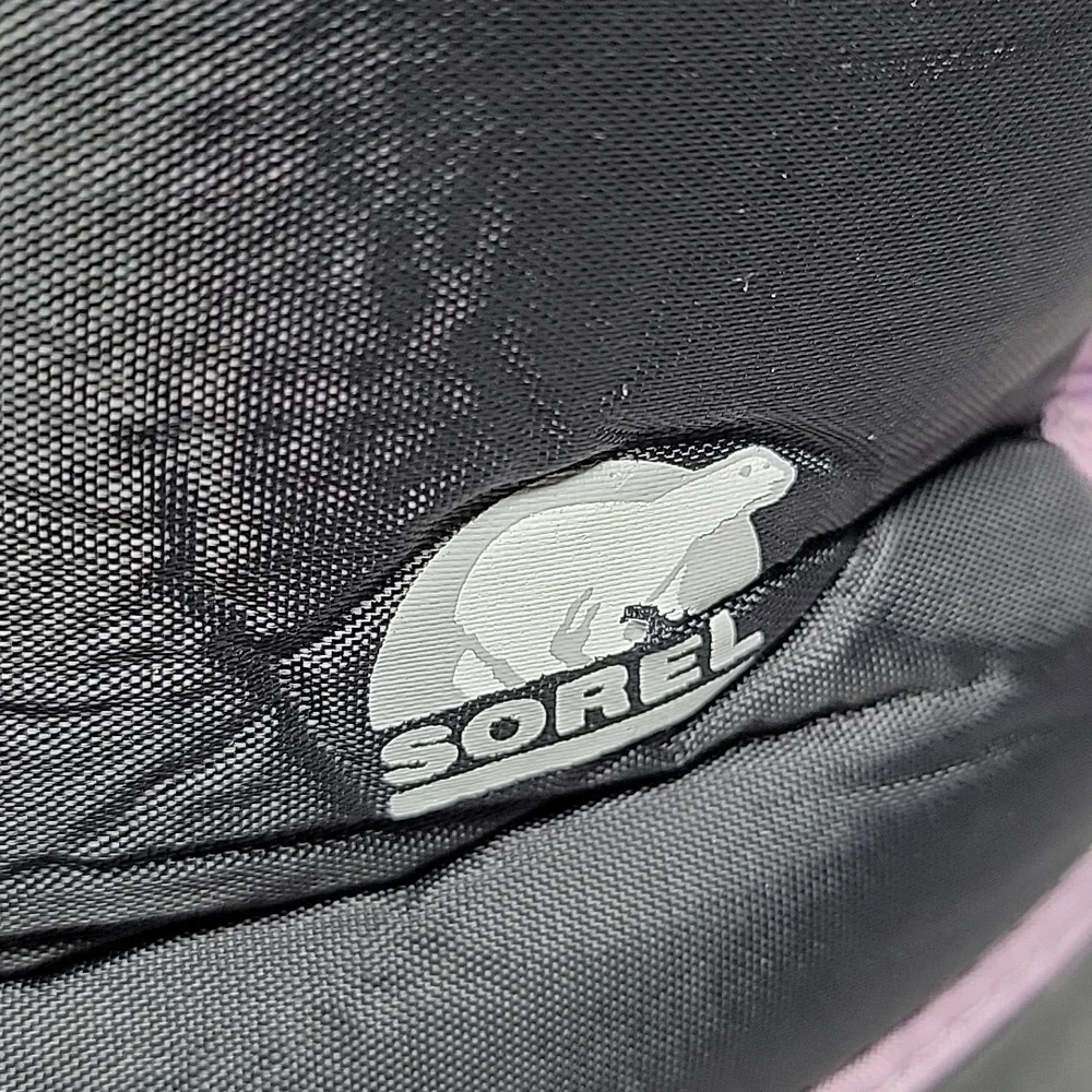 Sorel Snow Command Boots Winter Waterproof‎ Insulation Traction Black Purple 6